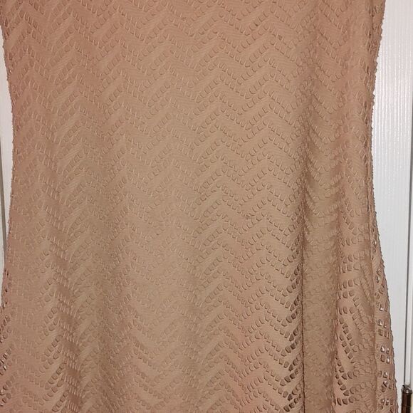 Luxology tan hi low dress Sz M - Picture 5 of 7